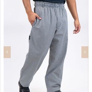 NewChef NC-3002-HUA Size 3XL Men Black and White Checkered pull on Pant
